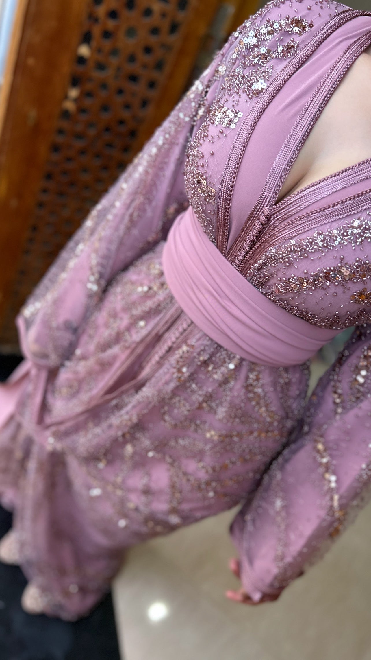 Caftan PERLA vieux rose