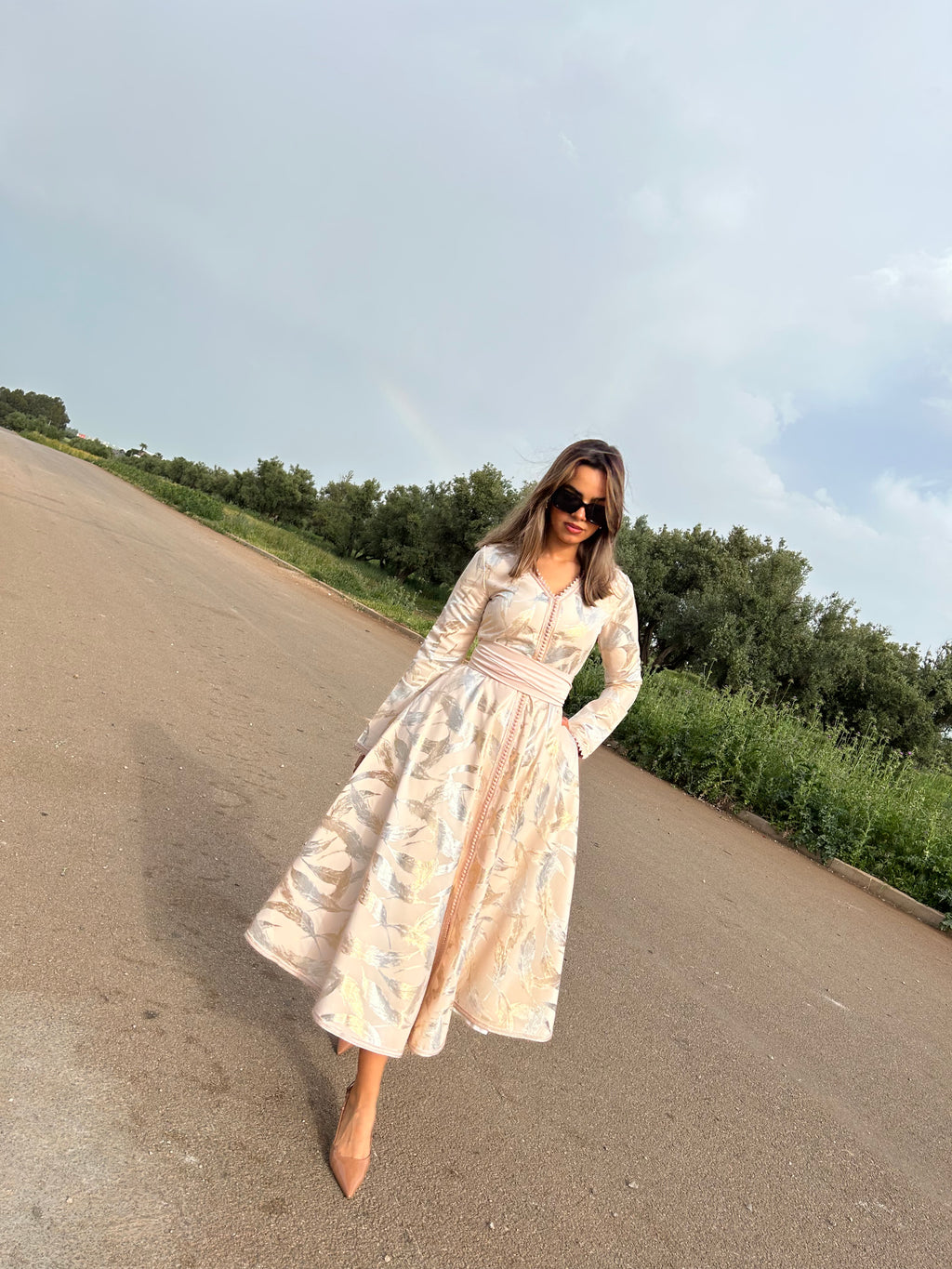 Caftan GOLD beige rosé