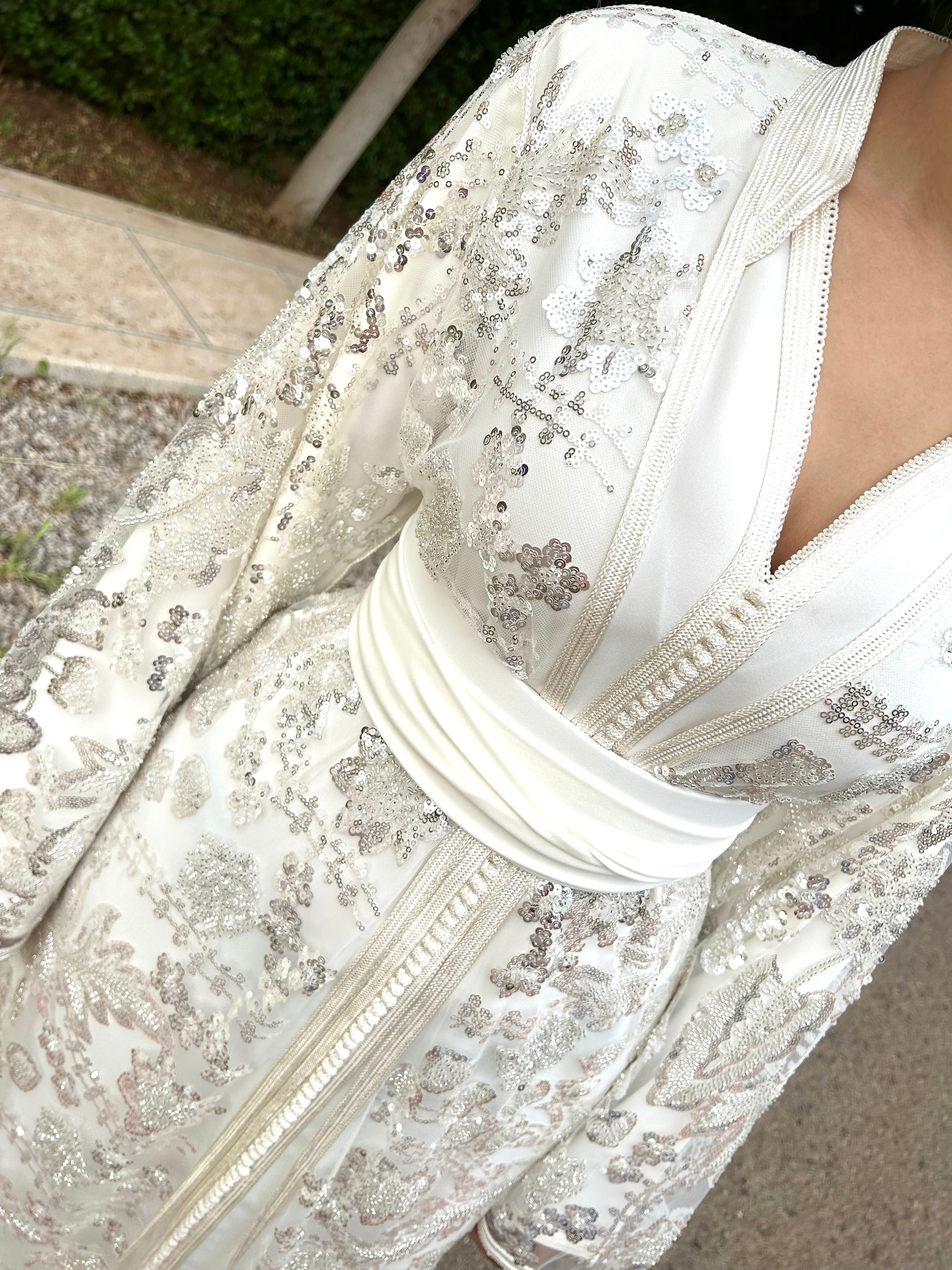 Caftan PERLA blanc cassé