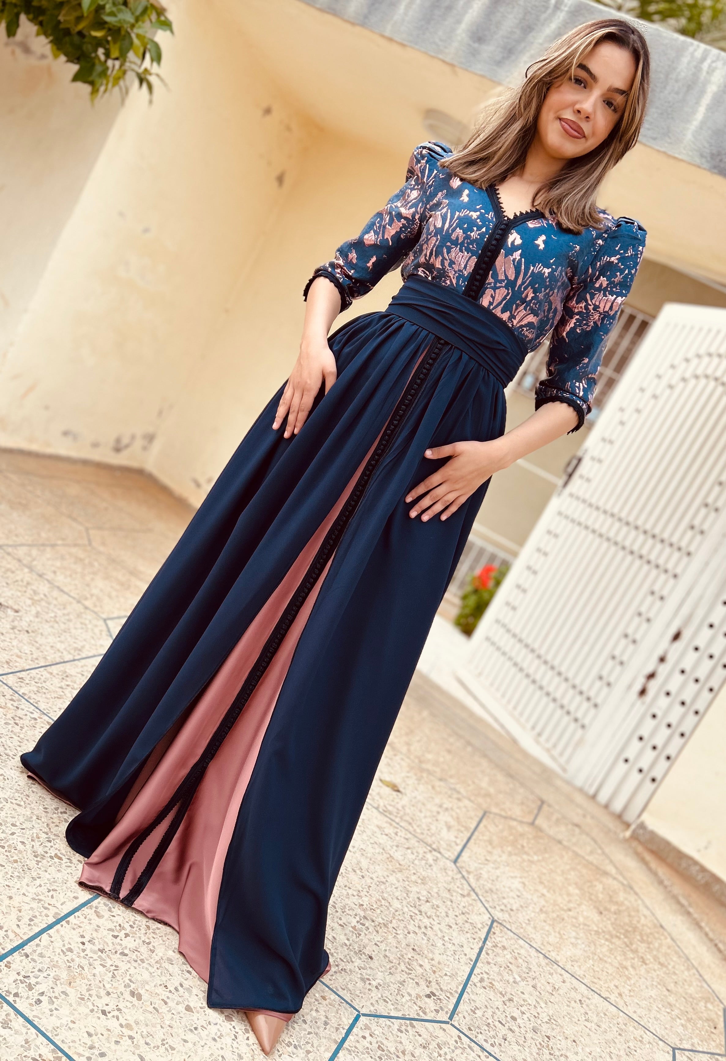 Caftan IFRANE bleu marine