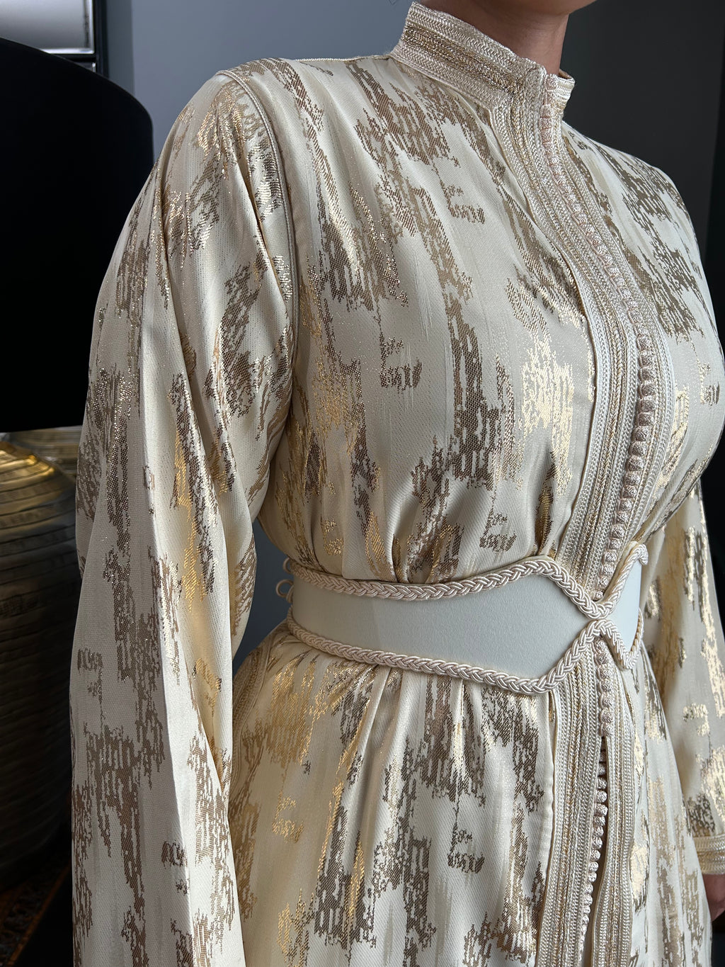 Caftan MAÏSSARA beige doré