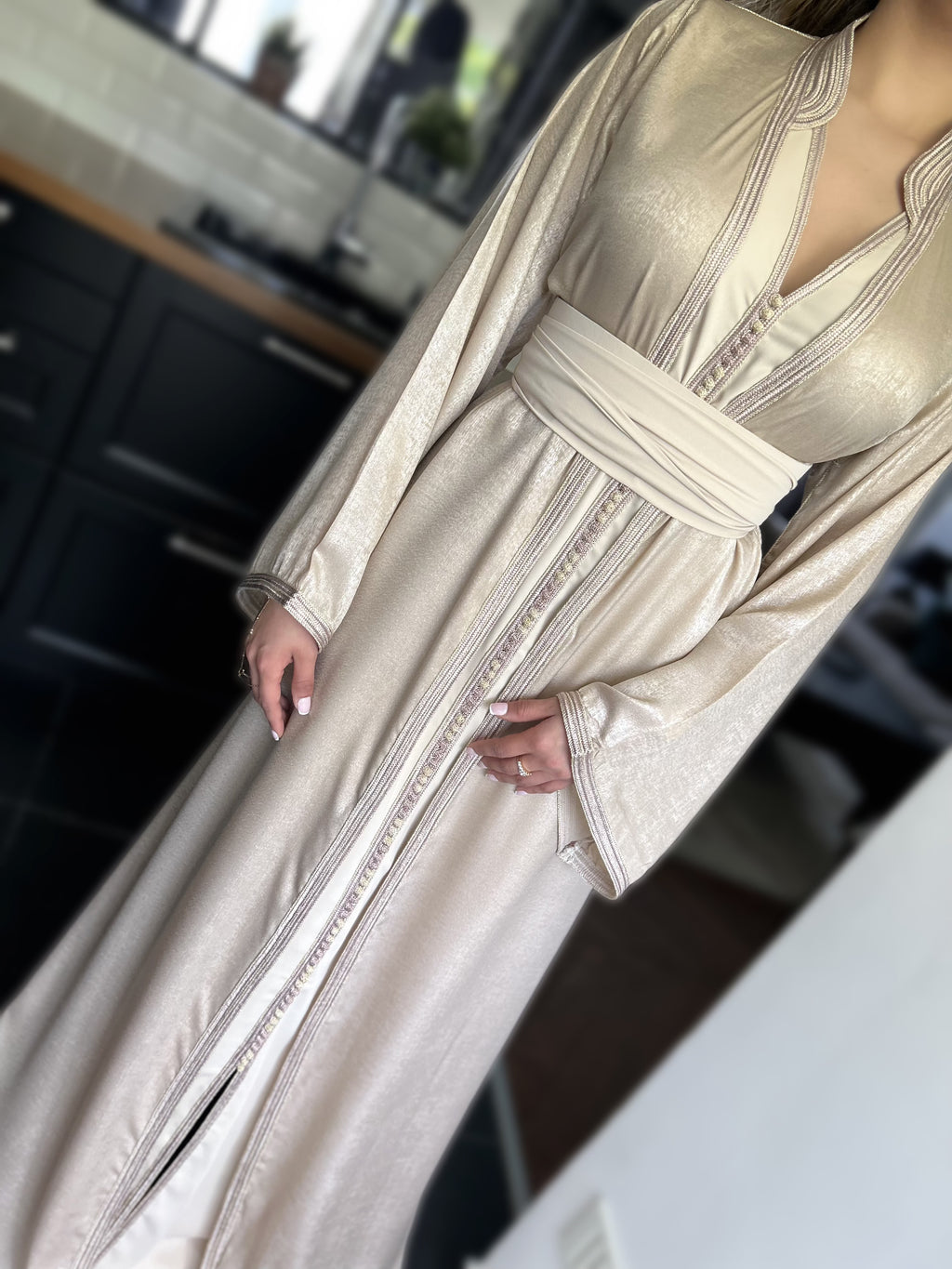 Caftan Montaigne rose nude
