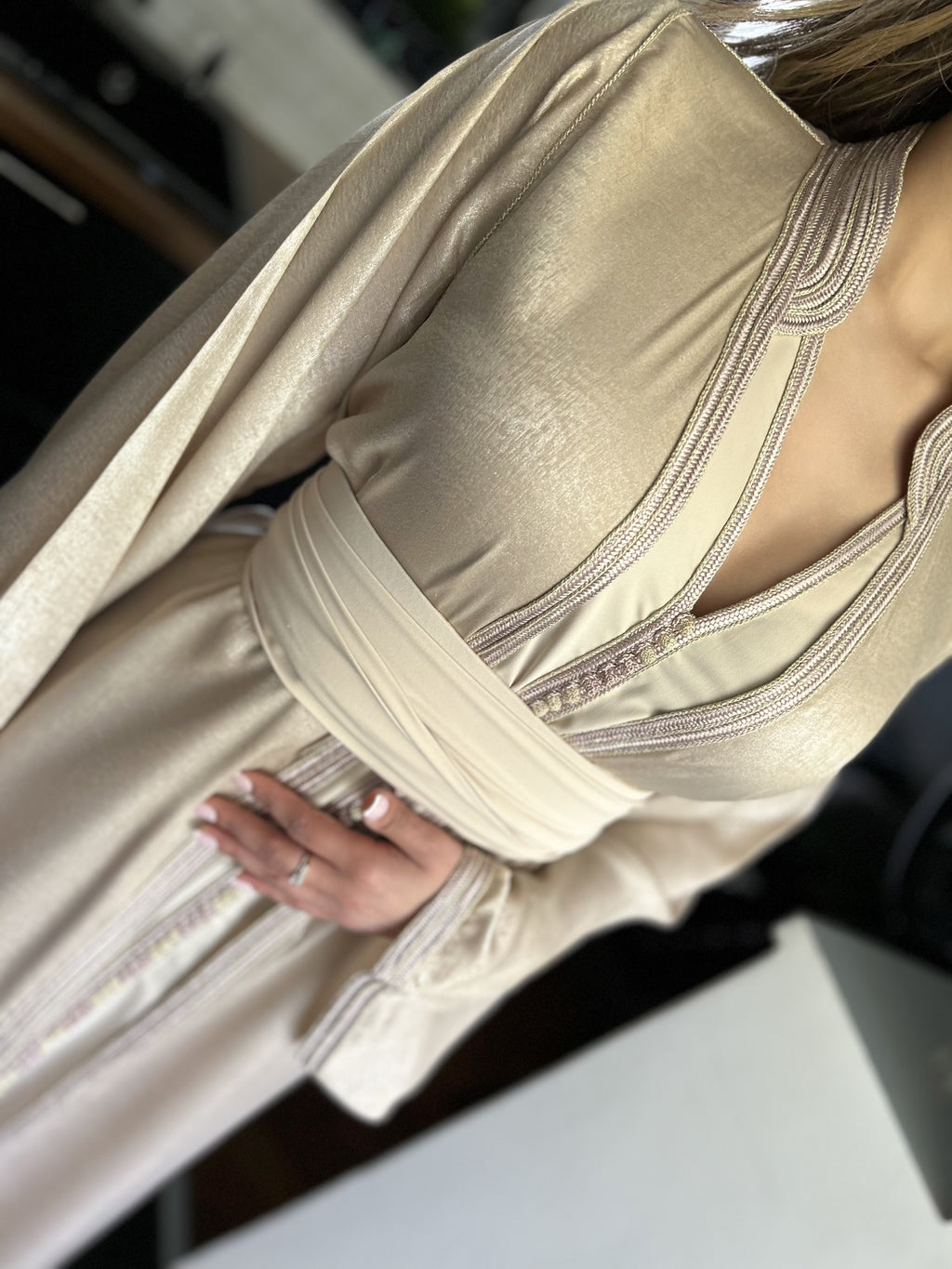 Caftan Montaigne rose nude
