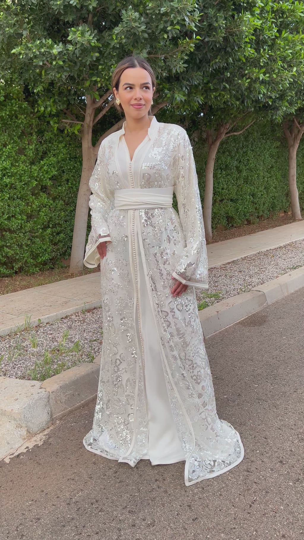 Caftan PERLA blanc cassé