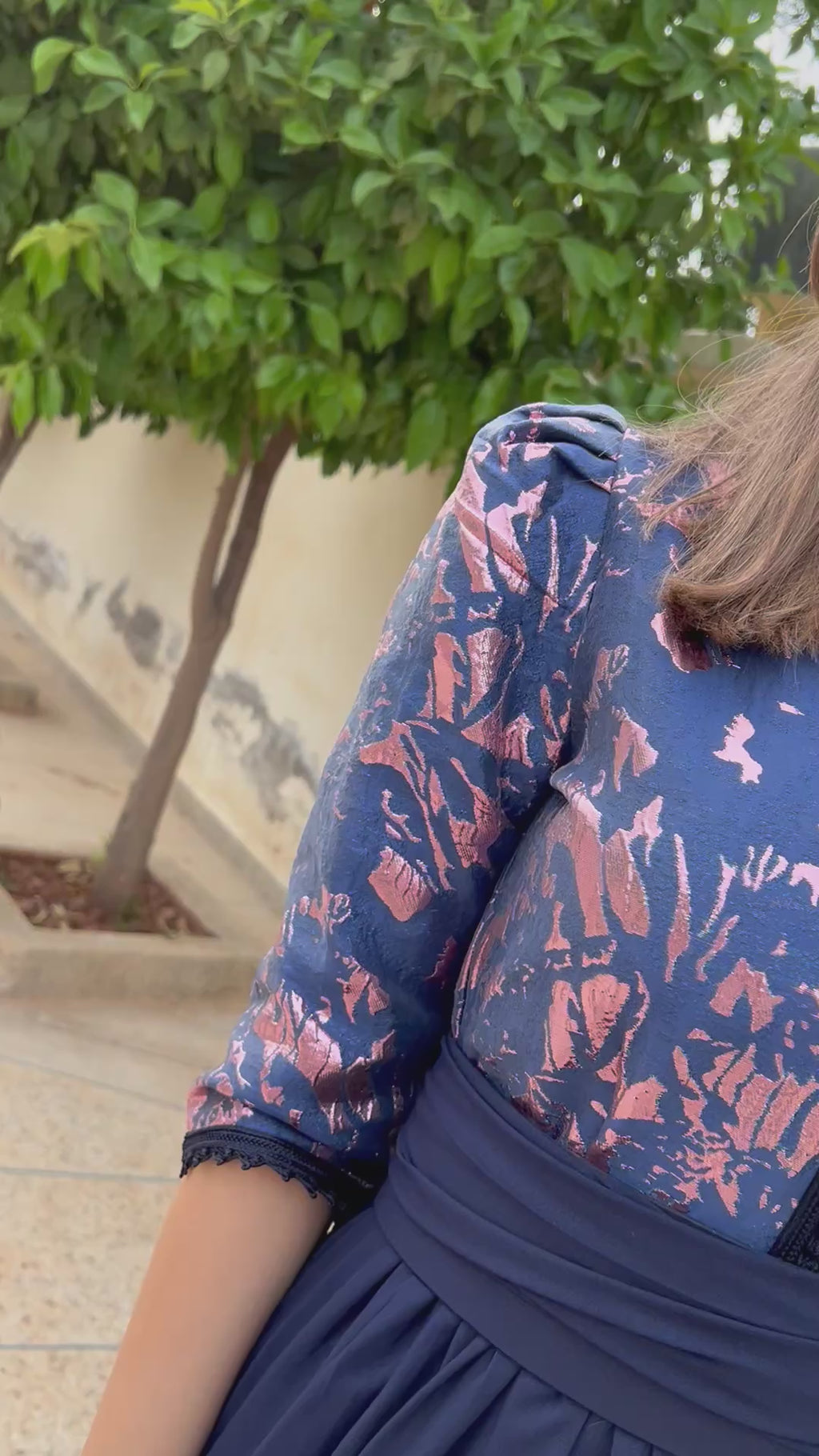 Caftan IFRANE bleu marine