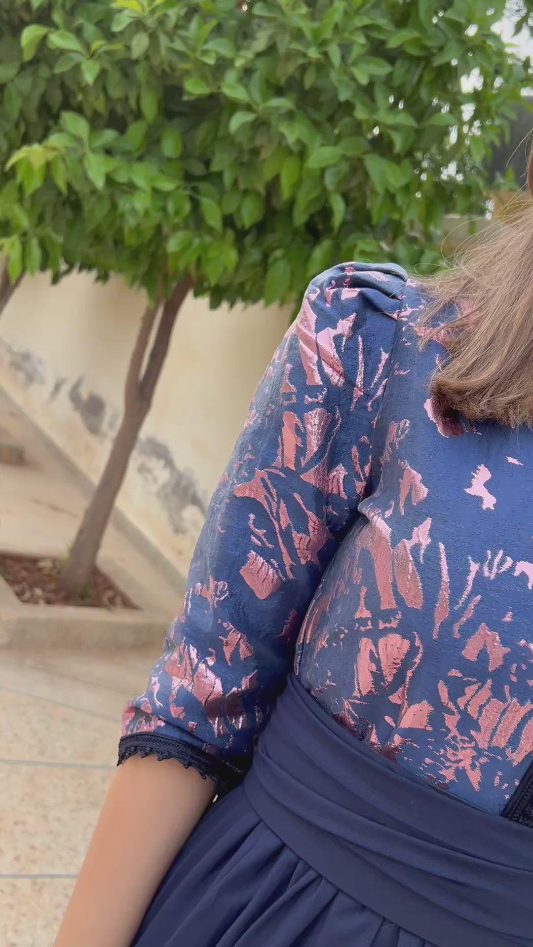 Caftan IFRANE bleu marine