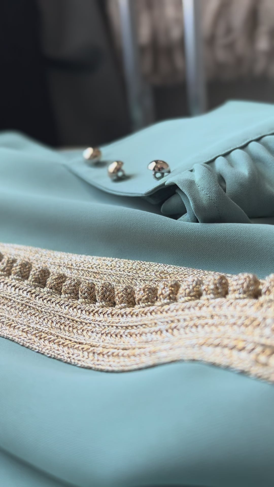 Gandoura ZAYA vert d'eau