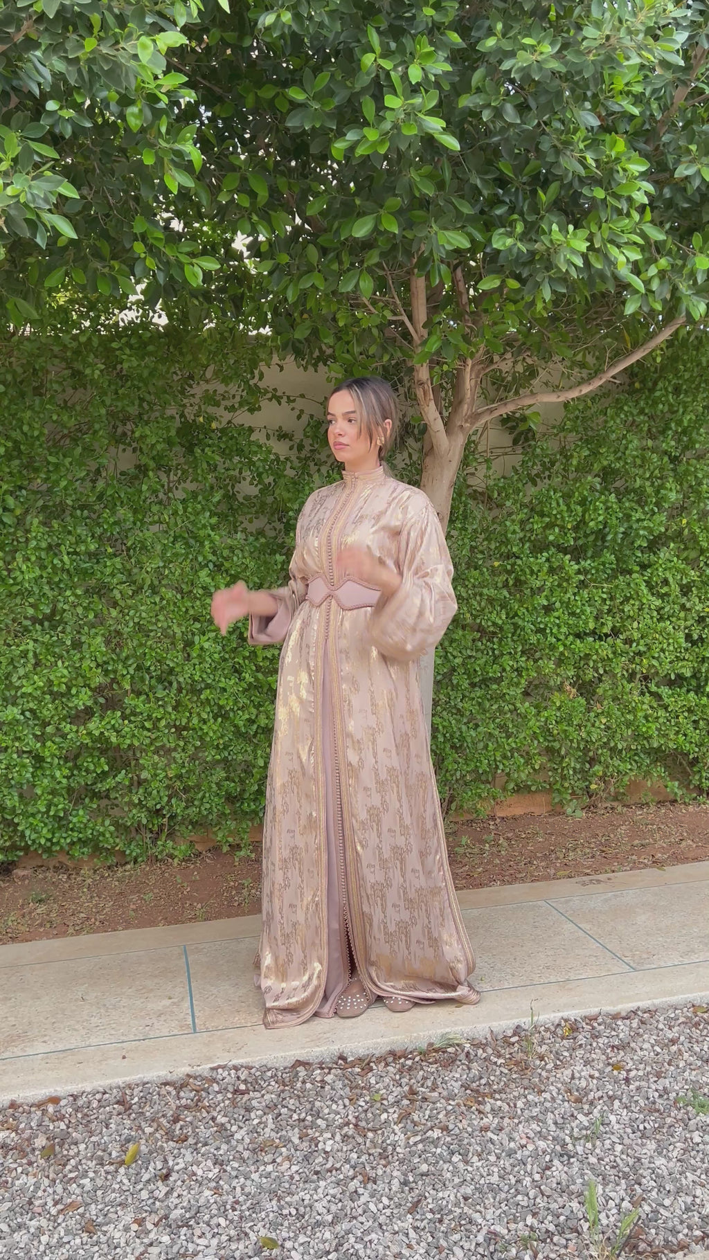 Caftan MAÏSSARA nude rosé